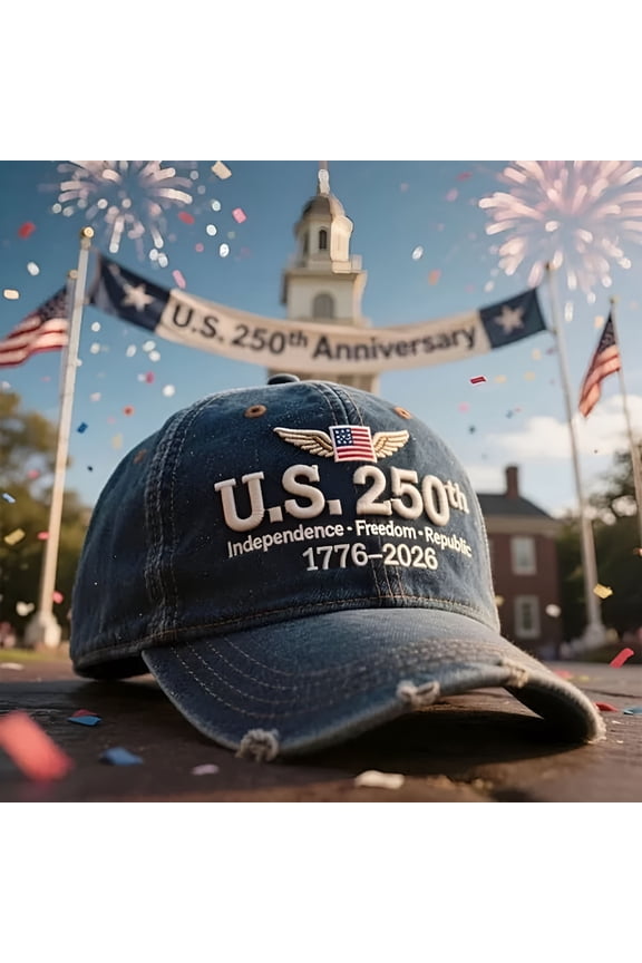 250th Anniversary US Military Baseball Cap, Embroidered Marine Corps/Army Hat, Patriotic Independence Day Gift