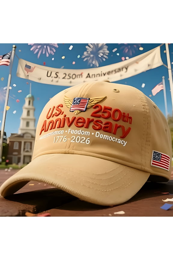 250th Anniversary US Military Baseball Cap, Embroidered Marine Corps/Army Hat, Patriotic Independence Day Gift