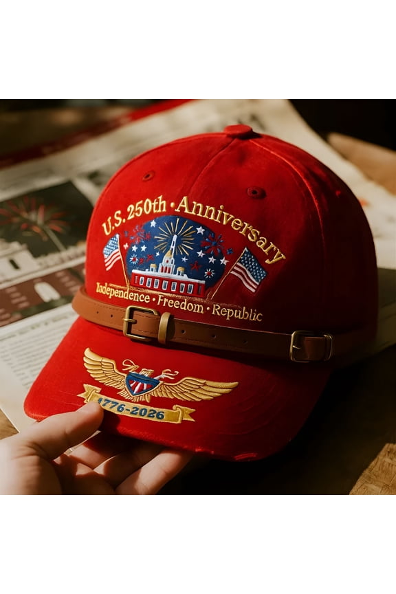250th Anniversary US Military Baseball Cap, Embroidered Marine Corps/Army Hat, Patriotic Independence Day Gift