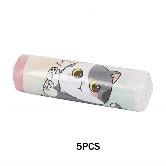 TELOLY 25Pcs Cat Litter Bags,Auto-Collapsing Design Cat Poop Bags,Heatproof Design Heavy Duty Trash Bags,114*45cm