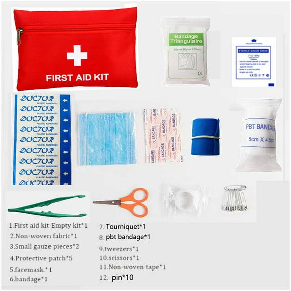 TELOLY 26Pcs First Aid Kit Easy-Carry First Aid Kit for Home Use,Versatile Medical Bag for Hiking Essentials