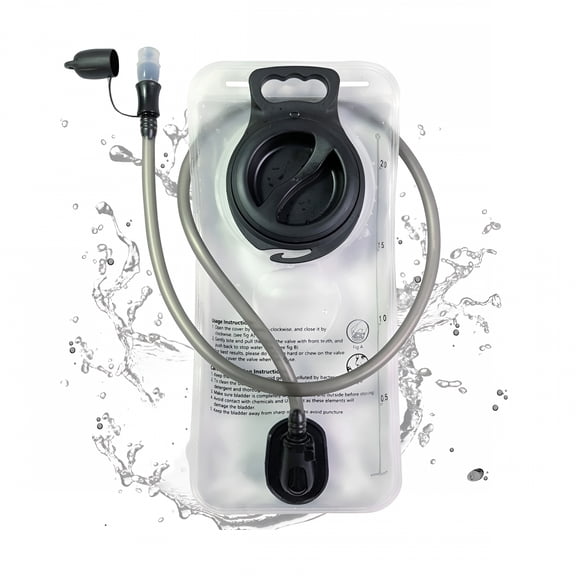 TELOLY 2L Hydration Bladder, Water Bladder for Hiking Backpack Water Storage Bag Reservoir, Water Pouch Hydration Pack Replacement for Bicycling