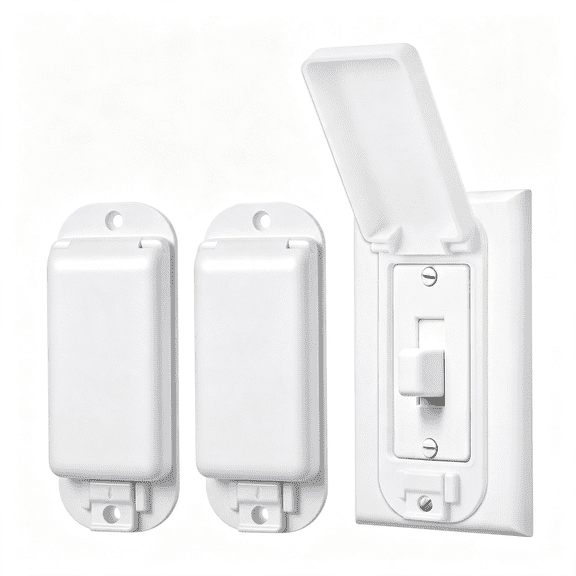 TELOLY 2Pack Light Switch Guard,Baby Proof Wall Switch Cover Guard,Clear Lights Switch' Lock,Light' Switch' Guards Covers,Child Proof Light Switches Cover,Prevent Accidental On/Off