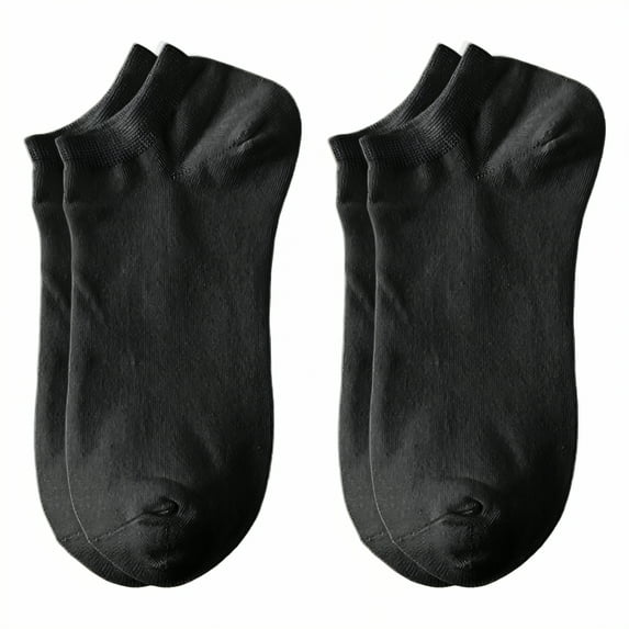 TELOLY 2Pairs Ankle Socks Men,Size 42-48 Athletic Socks,High-Temp Dyed Sanitized Mens No Show Socks,Black