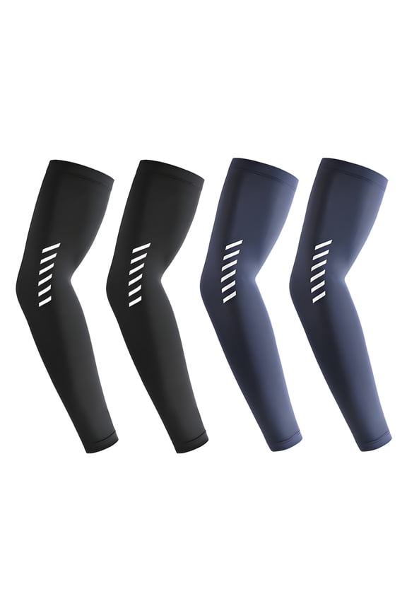 2Pairs Arm Sleeves,Soft Comfort UPF50+ Nylon Mangas Para El Sol Para Hombre,UV Resistance 16.5" Arm Sleeves for Men,Multicolor1