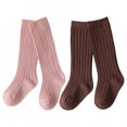 thumbnail image 1 of TELOLY 2Pairs Kids Socks,0-6 Months Girl Socks,Kids Ribbed Socks Tube Socks,Style3, 1 of 1