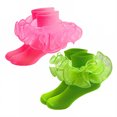thumbnail image 1 of TELOLY 2Pairs Kids Socks,1-3 Years Old Ruffle Socks,Solid Color Lace Socks,Style2,12-15Cm, 1 of 1