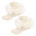 thumbnail image 1 of TELOLY 2Pairs Kids Socks,6-12 Months Ruffle Socks,Thin Lace Lace Socks,White,Xs, 1 of 1