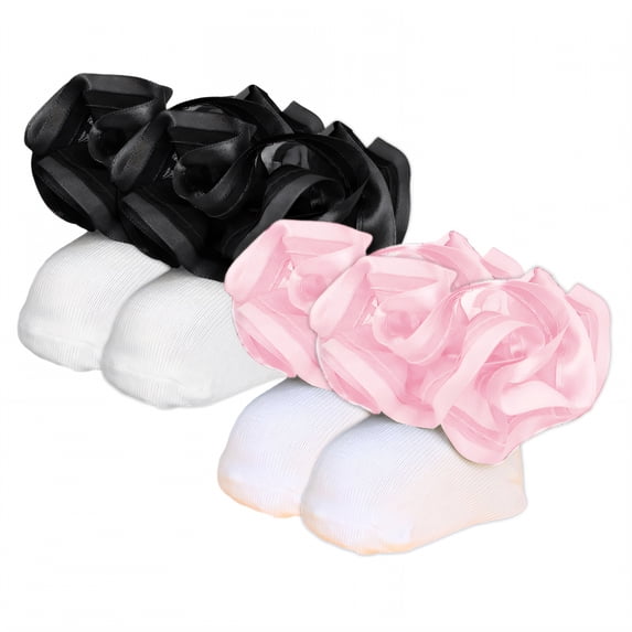 TELOLY 2Pairs Kids Socks,6-8 Years Old Ruffle Socks,Odor Resistant Lace Socks,Style2,18-20Cm