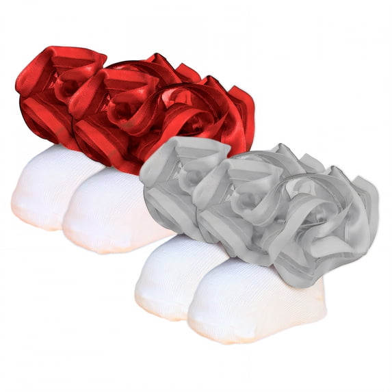 TELOLY 2Pairs Kids Socks,8-10 Years Old Ruffle Socks,Breathable and Sweat-Absorbing Lace Socks,Style1,20-22Cm