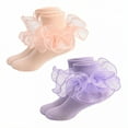 thumbnail image 1 of TELOLY 2Pairs Kids Socks,Adult Code Ruffle Socks,Lace Socks Lace Socks,Style4,Xxl, 1 of 1