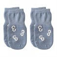 thumbnail image 1 of TELOLY 2Pairs Kids Socks,Cartoon Pattern Non Slip Socks,1-3 Years Old Baby Girl Socks,Blue,M, 1 of 1