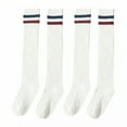 thumbnail image 1 of TELOLY 2Pairs Knee High Socks for Women,Classic College Style Baby Knee High Socks,8-12Years Old Toddler Knee High Socks,Style4,Xl, 1 of 1