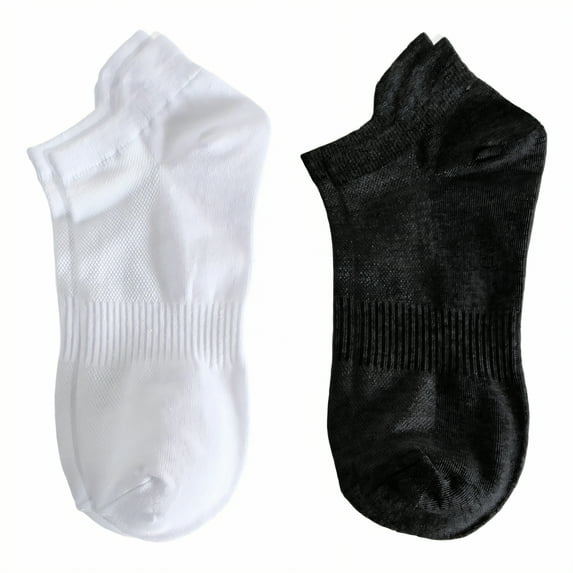 TELOLY 2Pairs No Show Socks Men,Size 35-38 Athletic Socks,Mesh Boat Socks Mens No Show Socks,Combination2