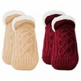 thumbnail image 1 of TELOLY 2Pairs Slipper Socks for Women,Size 24-28 Slipper Socks,Inner Cotton Fleece Fuzzy Socks,Style3,16-18Cm, 1 of 1