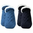 thumbnail image 1 of TELOLY 2Pairs Slipper Socks for Women,Size 28-34 Slipper Socks,Inner Cotton Fleece Fuzzy Socks,Style1,18-21Cm, 1 of 1