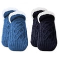 thumbnail image 1 of TELOLY 2Pairs Slipper Socks for Women,Size 43-45 Slipper Socks,Inner Cotton Fleece Fuzzy Socks,Style1,28Cm, 1 of 5
