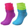 thumbnail image 1 of TELOLY 2Pairs Slouchy Socks for Women,Shaping, Sweat-Wicking, Anti-Friction Boot Socks for Women,Japanese Slouch Socks Scrunch Socks Women,Combination2, 1 of 1