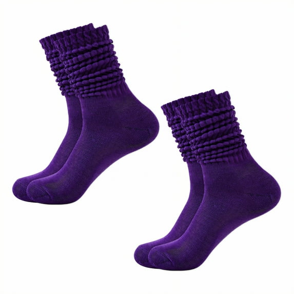 TELOLY 2Pairs Slouchy Socks for Women,Sweat-Absorbing, Anti-Friction Boot Socks for Women,Sports Socks Scrunch Socks Women,Combination3
