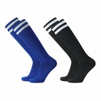 TELOLY 2Pairs Soccer Socks Kids,All-Season Wear Toddler Soccer Socks,Anti-Slip and Friction Baseball Socks Youth Boys,Combination1,S