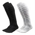 thumbnail image 1 of TELOLY 2Pairs Soccer Socks,Thick Shock Absorption Baseball Socks,Extra-Long Slouch Socks Knee High Socks,Style3,S/M, 1 of 1