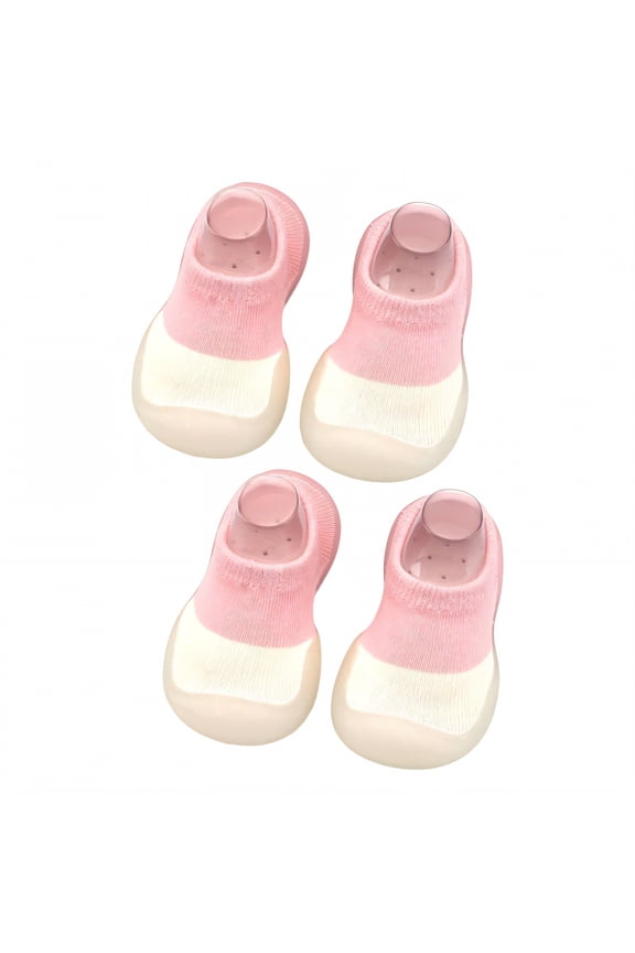 2Pairs Sock Shoes Toddler,13.5Cm Sock Shoes for Baby Boy,Soft Sole Sock Shoes for Baby Girl,Contrasting Colors3