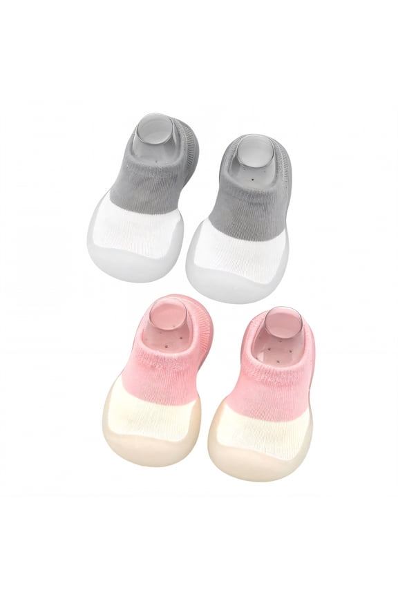 2Pairs Sock Shoes Toddler,15.5Cm Sock Shoes for Baby Boy,Indoor First Walkers Sock Shoes for Baby Girl,Combination2