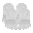thumbnail image 1 of TELOLY 2Pairs Toe Socks,Autumn & Winter Womens Crew Socks,Business Cotton Socks Toe Socks Women,White, 1 of 1