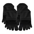 thumbnail image 1 of TELOLY 2Pairs Toe Socks,Short-Cut Womens Crew Socks,Sweat-Absorbent & Breathable Mens Low Cut Socks,Black, 1 of 1