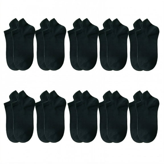 OQRKI 10Pairs Ankle Socks for Women,100%Cotton Women Socks Size 9-11,Quarter Socks