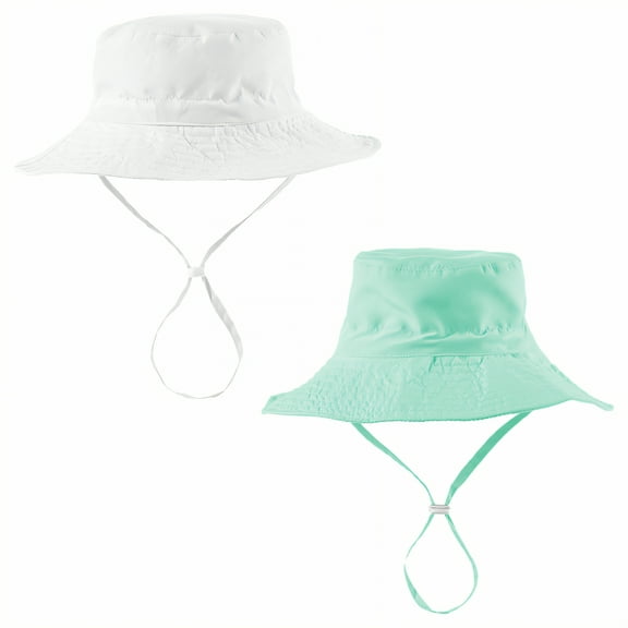 TELOLY 2Pcs Baby Sun Hat,All-Round Sunshade Design Baby Hats,Cute and Stylish Look Toddler Hat,Multicolor,46cm&48cm