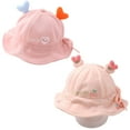 thumbnail image 1 of TELOLY 2Pcs Baby Sun Hat,Delicate Embroidery Toddler Sun Hat,Adjustable Design Infant Sun Hat,Colormixing2, 1 of 4