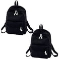 thumbnail image 1 of TELOLY 2Pcs Backpack for Women Multi-Length Adjustable Straps Travel Backpack Roomy Interior Fully Adjustable Straps Backpacks Style9 Black, 1 of 2