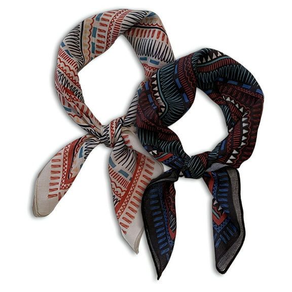 TELOLY 2Pcs Bandanas for Women,French Pastoral Style Bag Scarf,Suitable for Spring and Summer Bandana Set,Style3