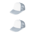 thumbnail image 1 of TELOLY 2Pcs Baseball Cap Tourism Promotion Cap Sun Hats for Women Volunteer Student Summer Sun Protection Maga Hat,Gray&White, 1 of 2