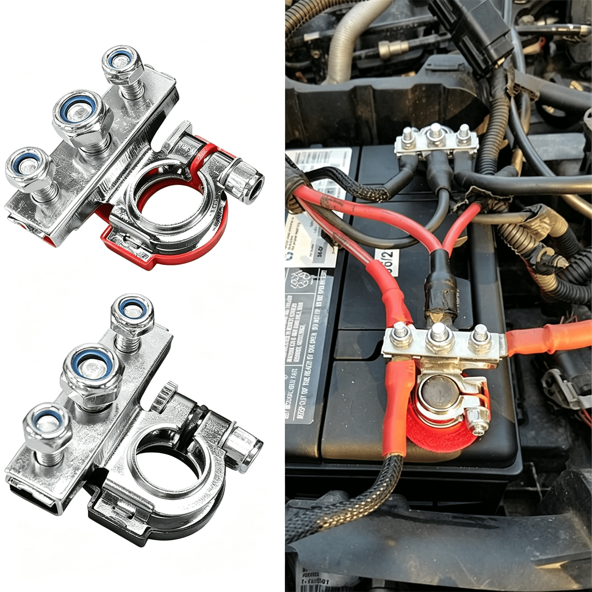 Post Teminal TELOLY 2Pcs Battery Terminal Connectors, Battery Cable Terminal End ...