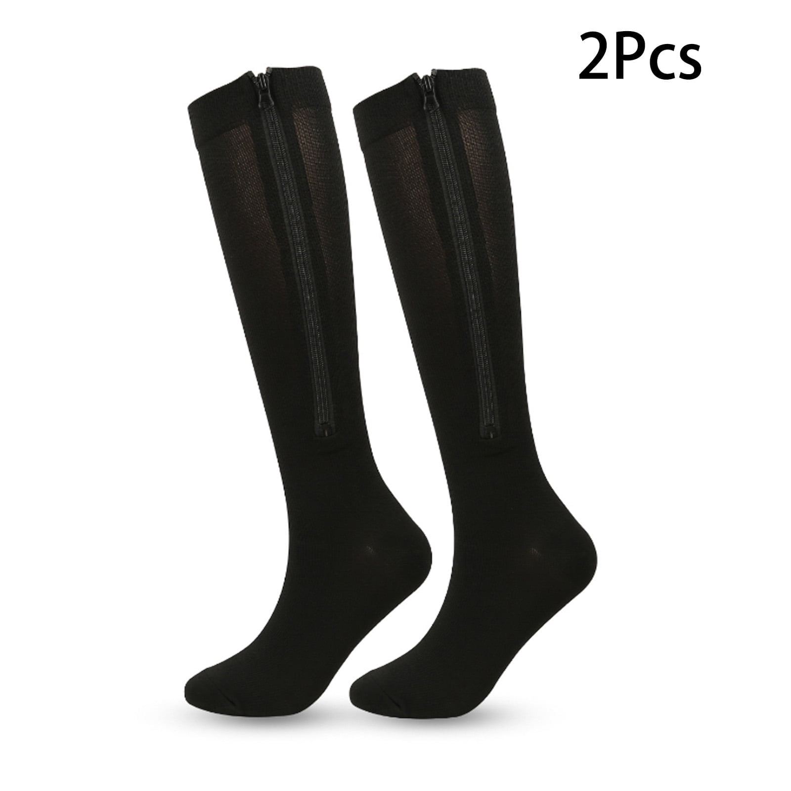 TELOLY 2Pcs Compression Stockings for Women,360 Protection Compression Socks for Women Wide Calf,Nylon Material Medias De Compresion Para Mujer,Black