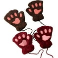 thumbnail image 1 of TELOLY 2Pcs Cotton Gloves for Dry Hands Sleeping,Cute Cartoon Design Gloves for Cold Weather,Bear Paw and Cat Paw Style Gloves for Women Cold Weather,Color Mixing1,2, 1 of 4