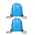 thumbnail image 1 of TELOLY 2Pcs Drawstring Backpack Quick-Adjust Shoulder Straps Drawstring Bags Maximum Storage Personalized Adjustable Shoulder Straps Draw String Back Bag Style9 Blue, 1 of 2