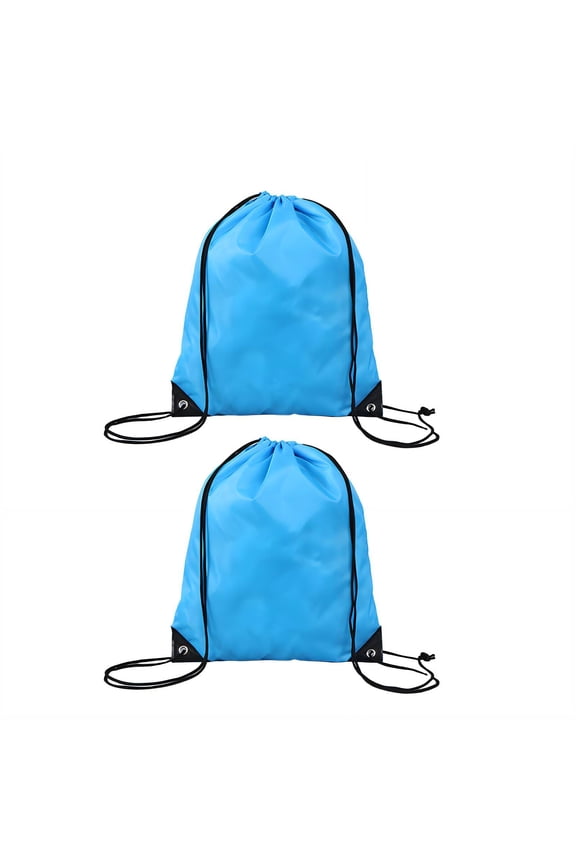 2Pcs Drawstring Backpack Quick-Adjust Shoulder Straps Drawstring Bags Maximum Storage Personalized Adjustable Shoulder Straps Draw String Back Bag Style9 Blue