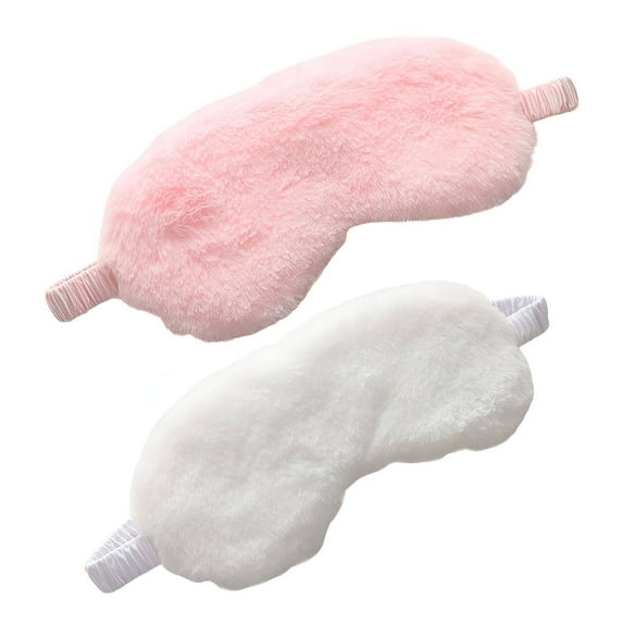 TELOLY 2Pcs Eye Covers for Sleeping,7.87*3.94"Sleeping Mask,Plush Blackout Eye Mask for Sleeping