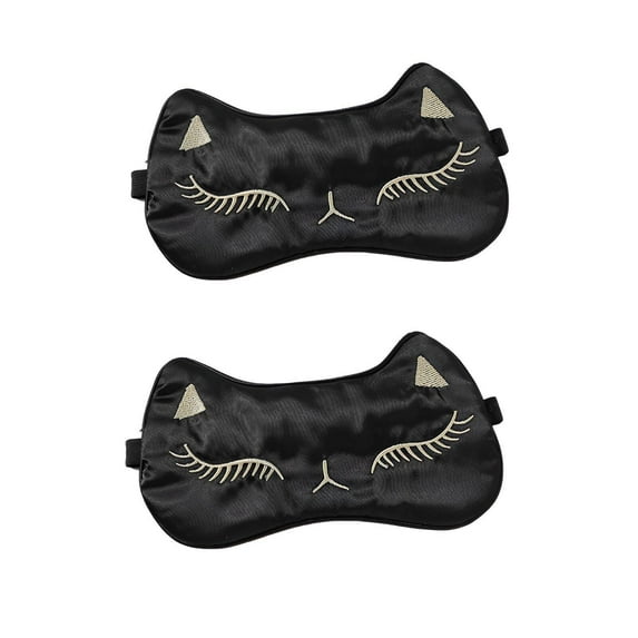 TELOLY 2Pcs Eye Masks,7.87*3.94"Silk Eye Mask,Silk Sleep Mask Silk