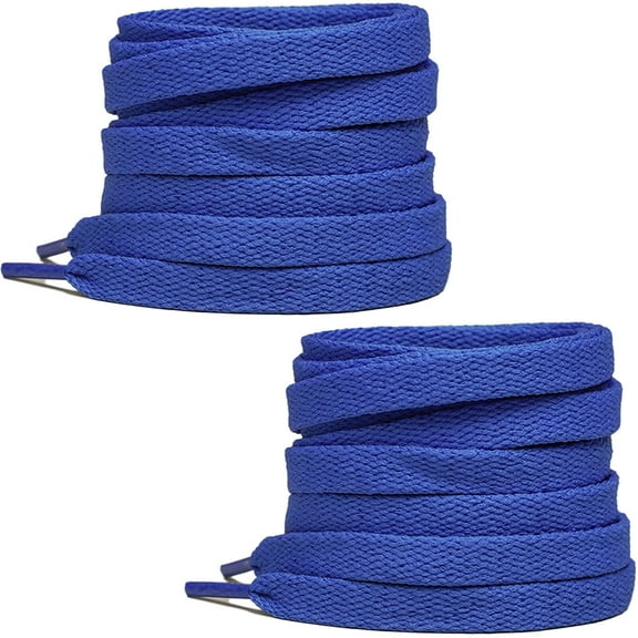 TELOLY 2Pcs Shoe Laces for Sneakers Tightly Woven Shoe Laces Flat Shoelace Shoe Laces for Sneakers Blue