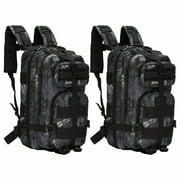 TELOLY 2Pcs Tactical Backpack Elastic Adjustable Straps Hunting Backpack Ample Space Multi-Length Adjustable Straps Tactical Bag Style7 Multicolor