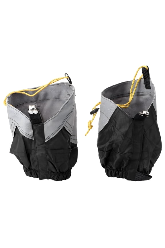 2pcs Outdoor Waterproof Gaiters Lightweight Nylon Hiking Boot Gaiters Sand Mud Prevention Gaiters (Black and Rope for Random Color)