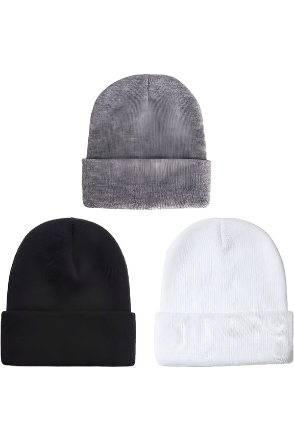 2026 New 3 Packs Unisex Beanie Hats for Men Women Warm Winter Knit Beanies Toboggan Cap for Cold Weather,Outdoor Activities,Daily Wear,Winter Sports,Hiking,Skiing,Snowboarding.