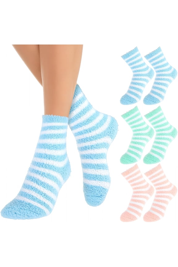 3 Pairs Aloe Infused Socks Lotion Socks Moisturizing Spa Socks Non Slip Coral Fleece Socks for Repairing Softening Dry Cracked Feet Infused Gel Sleeping