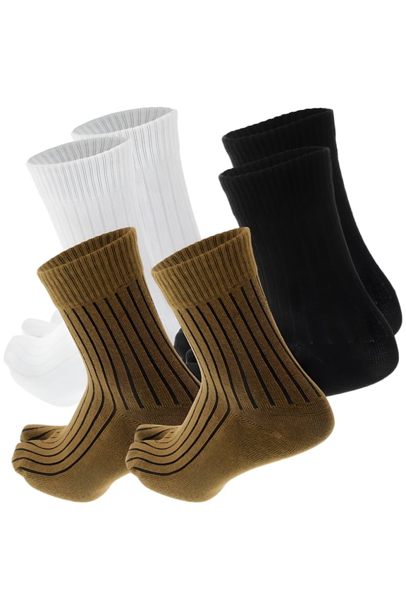 3 Pairs Men's Tabi Socks Thermal for Toe Separator Split with Toes Separated Cotton High Ankle Man