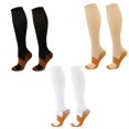 thumbnail image 1 of TELOLY 3 Pairs Running Socks,Gradient Pressure Reduction Support Socks for Women,Moisture-Wicking Knee High Stockings for Men Women,L/XL,Mixcolor, 1 of 4