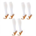 thumbnail image 1 of TELOLY 3 Pairs Running Socks,Reduce the Risk of Calf Cramps Compression Socks for Women,Promote Circulation Knee High Stockings for Men Women,XXL,White, 1 of 4